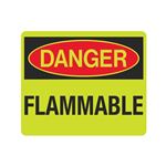 Luminescent Danger Flammable 10x12 Sign
